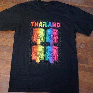MENS XL BANGKOK THAILAND NEON EDM TUK TUK CAR T SHIRT